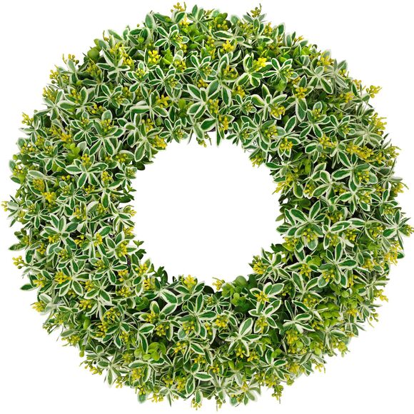 Other - 1269 19.5 inch Artificial Boxwood Wreath Front Door, Green Wreath